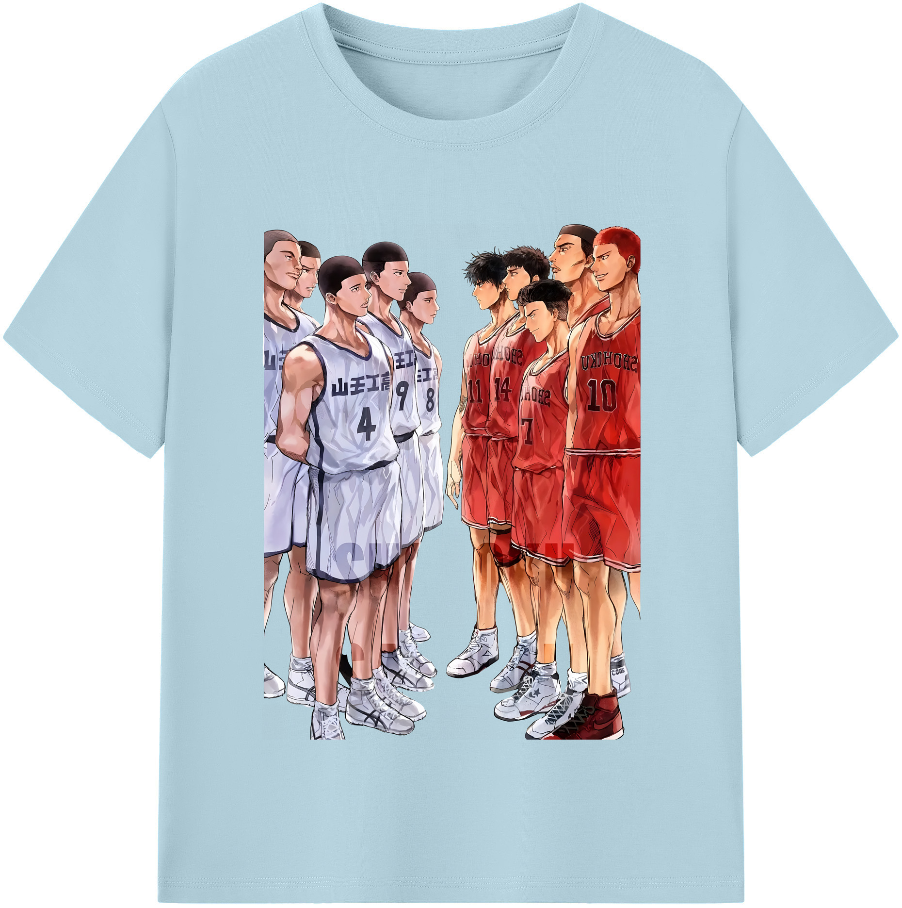 SLAM DUNK／スラムダンク 綿100％半袖Tシャツ（フロントプリント）
